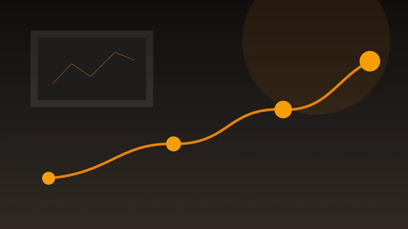 Gold pathway connecting AI signals to measurable business outcomes
